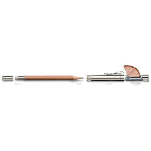 GRAF VON FABER-CASTELL PERFECT PENCIL WOOD PLATINUM PLATED