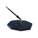 BASE PORTAPENNE IN MARMO NERO CON SFERA