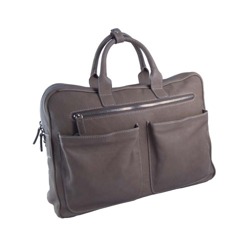 DELL'GA TAUPE BINGO BORSA CON MANICI 