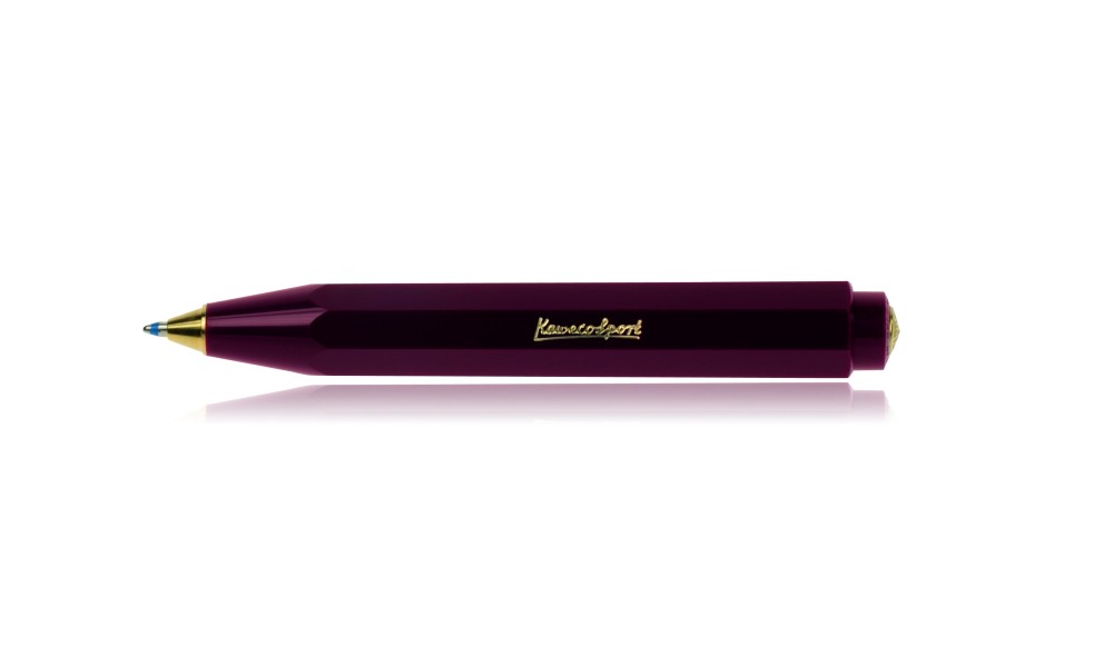 STILOGRAFICA KAWECO CLASSIC SPORT IN RESINA BORDO’ FINITURE ORO CON PENNINO IN ACCIAIO 