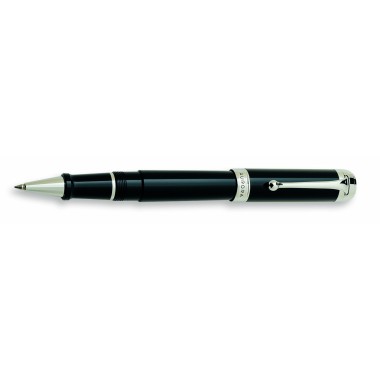 AURORA TALENTUM BLACK ROLLERBALL WITH CHROME TRIMS