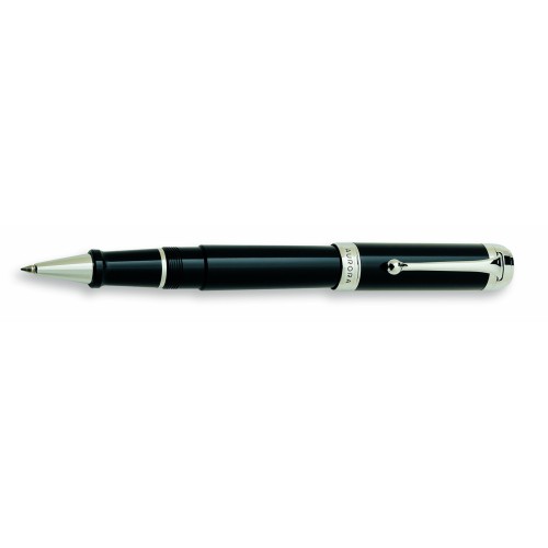 AURORA TALENTUM BLACK ROLLERBALL WITH CHROME TRIMS