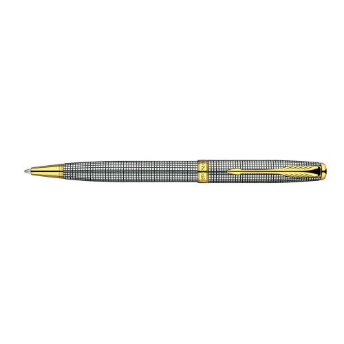 SFERA SONNET STANDARD ARGENTO CISELE’ QUADRI FINITURE ORO 