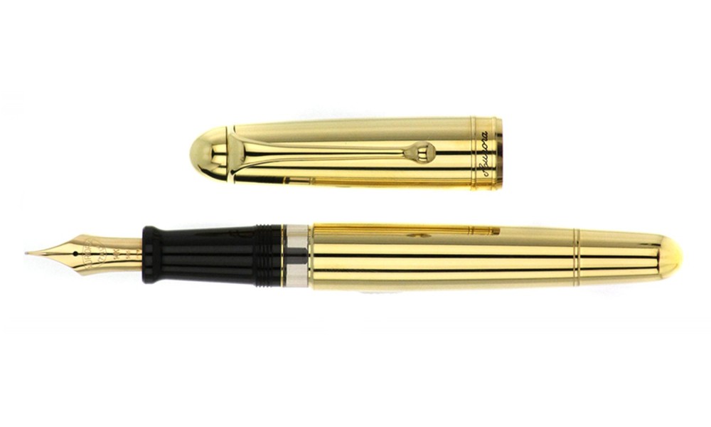 AURORA 88 ANNIVERSARIO STILOGRAFICA LAMINATA ORO CON PENNINO SUPER FLESSIBILE AURORA 88 ANNIVERSARIO STILOGRAFICA LAMINATA ORO CON PENNINO SUPER FLESSIBILE