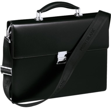 MONTBLANC  MEISTERSTÜCK BLACK SINGLE GUSSET BRIEFCASE