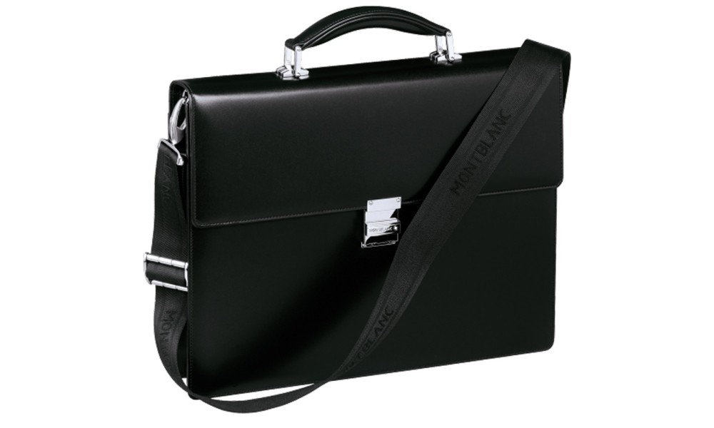 MONTBLANC  MEISTERSTÜCK BLACK SINGLE GUSSET BRIEFCASE