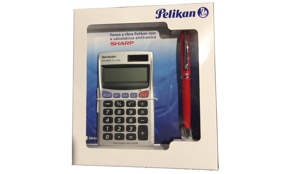 PELIKAN JAZZ SET BALLPOINT PEN / ELECTRONIC CALCULATOR