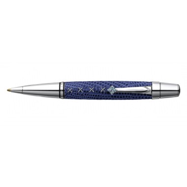 MONTBLANC BOHÈME JEWELS BLUE LEATHER BALLPOINT PEN