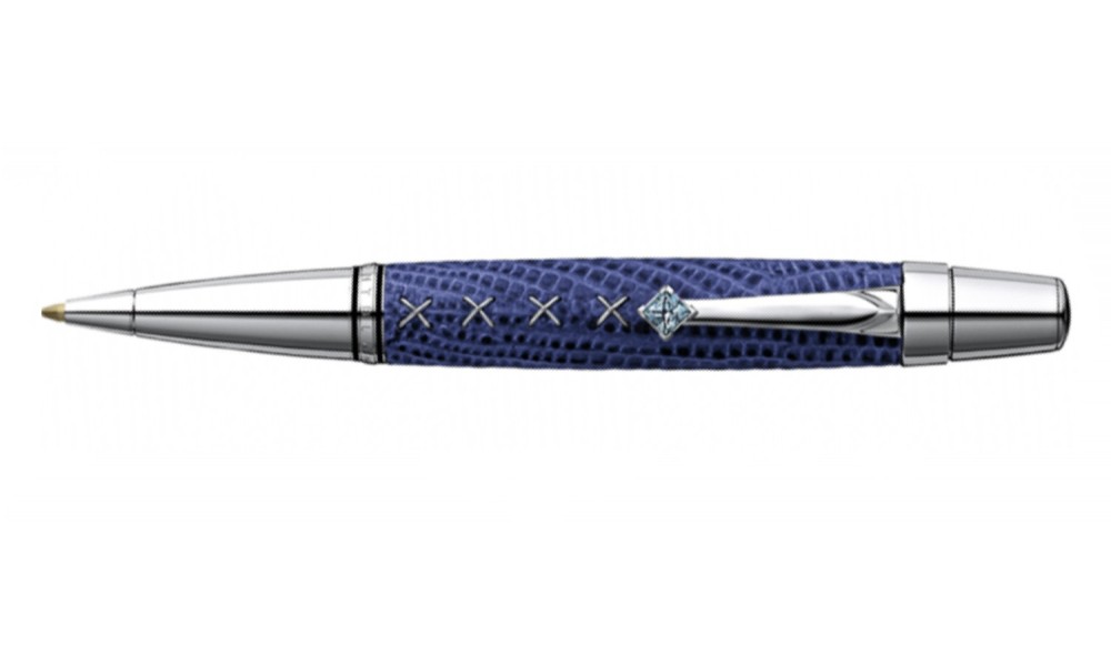 MONTBLANC BOHÈME JEWELS BLUE LEATHER BALLPOINT PEN