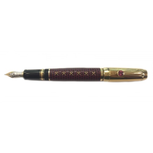 MONTBLANC BOHÈME JEWELS BORDEAUX LEATHER FOUNTAIN PEN