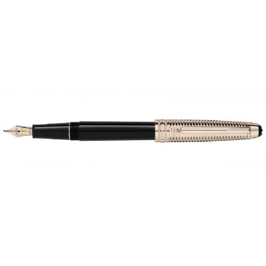 MONTBLANC MEISTERSTÜCK DOUÉ GEOMETRY FINITURA ORO CHAMPAGNE STILOGRAFICA CLASSOQUE 145