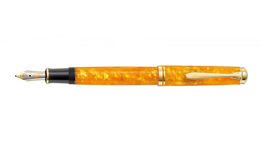 PELIKAN M600 SOUVERÄN VIBRANT ORANGE FOUNTAIN PEN             AVAILABLE FROM NOVEMBER