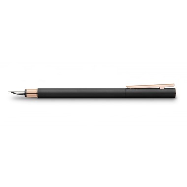 FABER-CASTELL NEO SLIM BLACK ROSE GOLD FOUNTAIN PEN