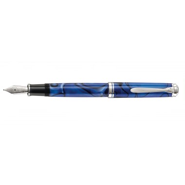PELIKAN SOUVERAN 805 BLUE DUNES FOUNTAIN PEN  AVAILABLE FROM JUNE