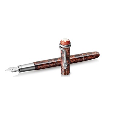 MONTBLANC HERITAGE ROUGE ET NOIR SERPENT MAEBLE FOUNTAIN PEN