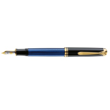 PELIKAN SOUVERAN M600 BLACK-BLU FOUNTAIN PEN