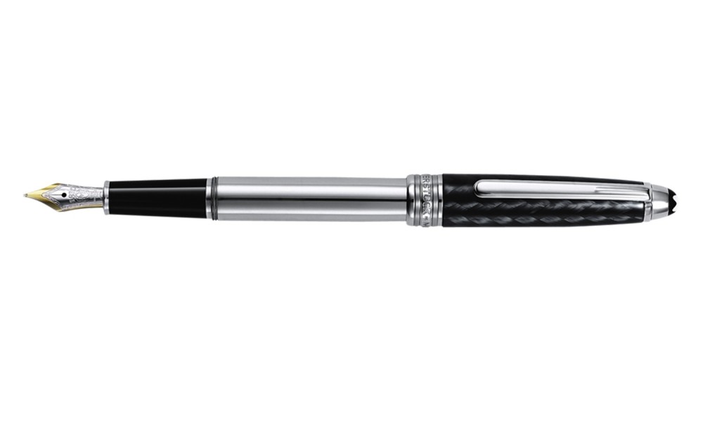 MONTBLANC MEISTERSTÜCK SOLITAIRE DOUE CARBON STEEL CLASSIQUE 146 FOUNTAIN PEN