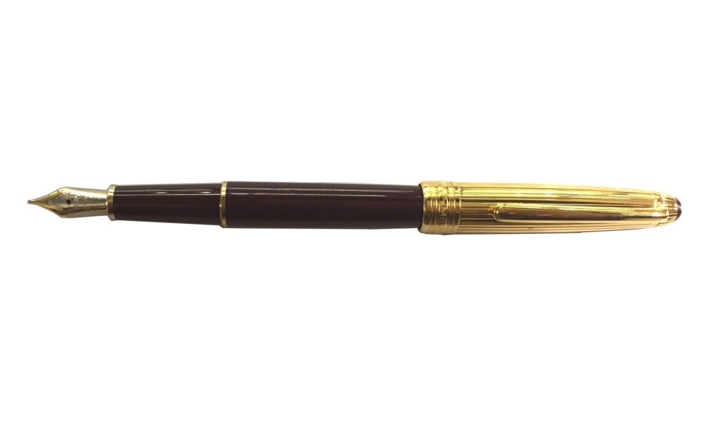 MONTBLANC MEISTERSTÜCK SOLITAIRE DOUE BORDEAUX WITH CAPPUCCIO VERMAIL CLASSIQUE 146 FOUNTAIN PEN