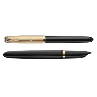 PARKER 51 DELUXE BLACK GT FOUNTAIN PEN               AVAILABLE FROM OCTOBER