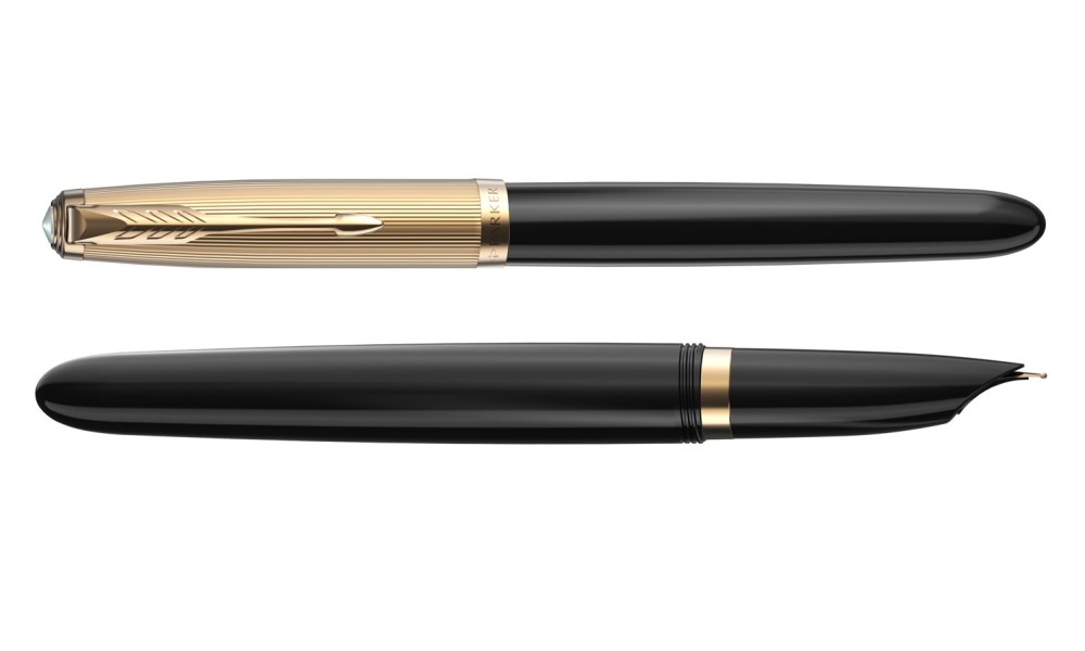 PARKER 51 DELUXE BLACK GT FOUNTAIN PEN               AVAILABLE FROM OCTOBER