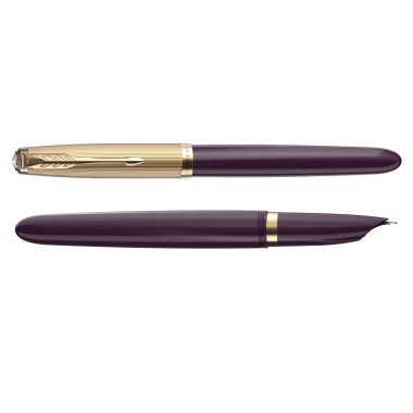 PARKER 51 DELUXE PLUM GT FOUNTAIN PEN           AVAILABLE FROM OCTOBER