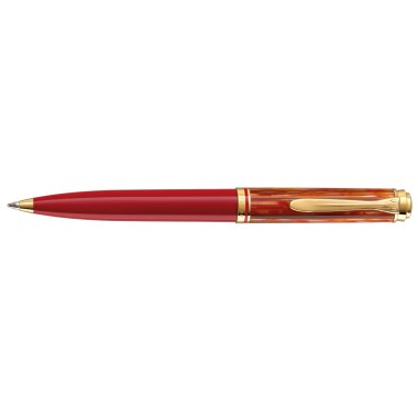 PELIKAN SOUVERAN K600 TORTOISESHELL-RED BALLPOINT PEN Available from December 2020