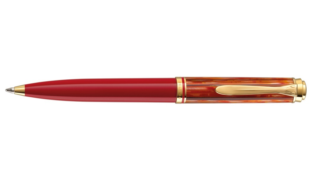 PELIKAN SOUVERAN K600 TORTOISESHELL-RED BALLPOINT PEN Available from December 2020