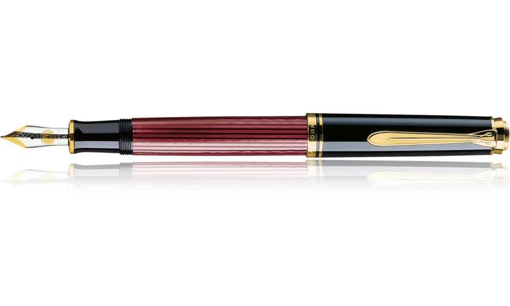 PELIKAN SOUVERAN M600 BLACK-RED FOUNTAIN PEN