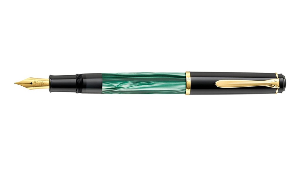 PELIKAN CLASSIC M200 GREEN MARBLE FOUNTAIN PEN