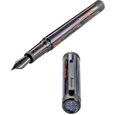 MONTEGRAPPA ZERO ZODIAC AQUARIUS FOUNTAIN PEN