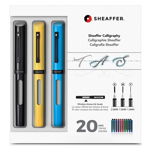 Sheaffer Calligraphy Maxi SET Black-Yellow-Turquoise