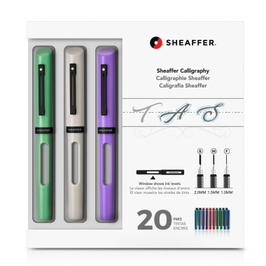 Sheaffer Calligraphy Maxi SET Green-Grey-Violet