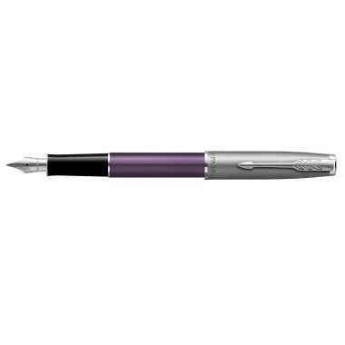 PARKER SONNET ESSENTIAL Sand Blasted Metal Violet CT  FOUNTAIN PEN