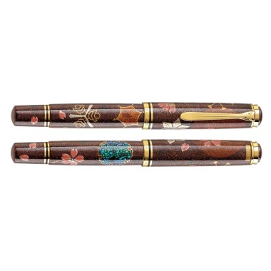 PELIKAN MAKI-E SNOW MOON AND FLOWERS FOUNTAIN PEN