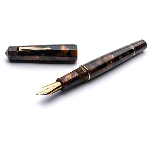 LEONARDO MOMENTO ZERO GRANDE MINIMALIST RITROVATA CELLULOID FOUNTAIN PEN