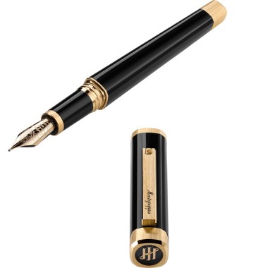 MONTEGRAPPA QUATTRO YELLOW GOLD FOUNTAIN PEN