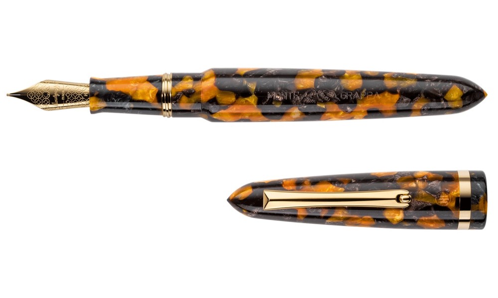 MONTEGRAPPA VENETIA HAVANA AMBER FOUNTAIN PEN