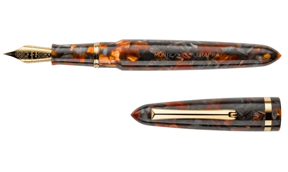 MONTEGRAPPA VENETIA PLUME AGATE FOUNTAIN PEN