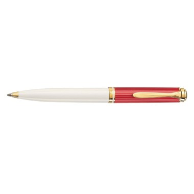 PELIKAN SOUVERAN K600 RED - WHITE BALLPOINT PEN