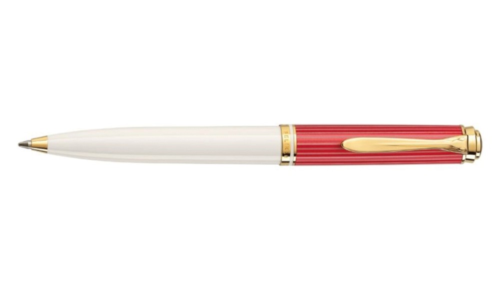 PELIKAN SOUVERAN K600 RED - WHITE BALLPOINT PEN