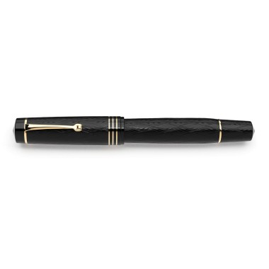LEONARDO OFFICINA ITALIANA AUDACE GUILLOCHè  ART NOUVEAU BLACK FOUNTAIN PEN