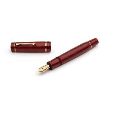 LEONARDO OFFICINA ITALIANA AUDACE GUILLOCHè ART NOUVEAU BORDEAUX  FOUNTAIN PEN