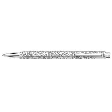 CARAN D'ACHE Set ECRIDOR KEITH HARING Penna a Sfera e Astuccio in Cuoio Edizione Speciale