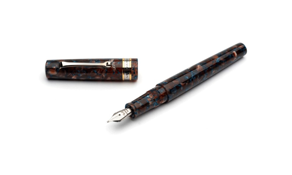 LEONARDO LA PICCOLINA BROWN BLUE FOUNTAIN PEN