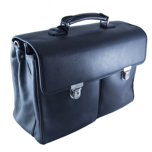 BORSA GRANDE 2 CHIUSURE DOLCE NERO