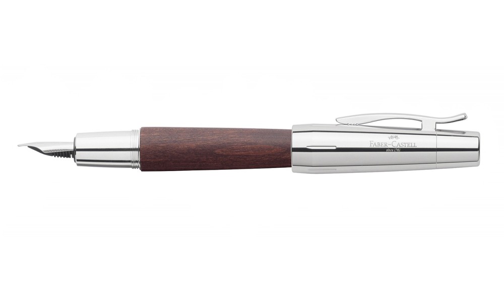 FABER-CASTELL STILOGRAFICA E-MOTION CHROME WOOD LEGNO SCURO MOKA